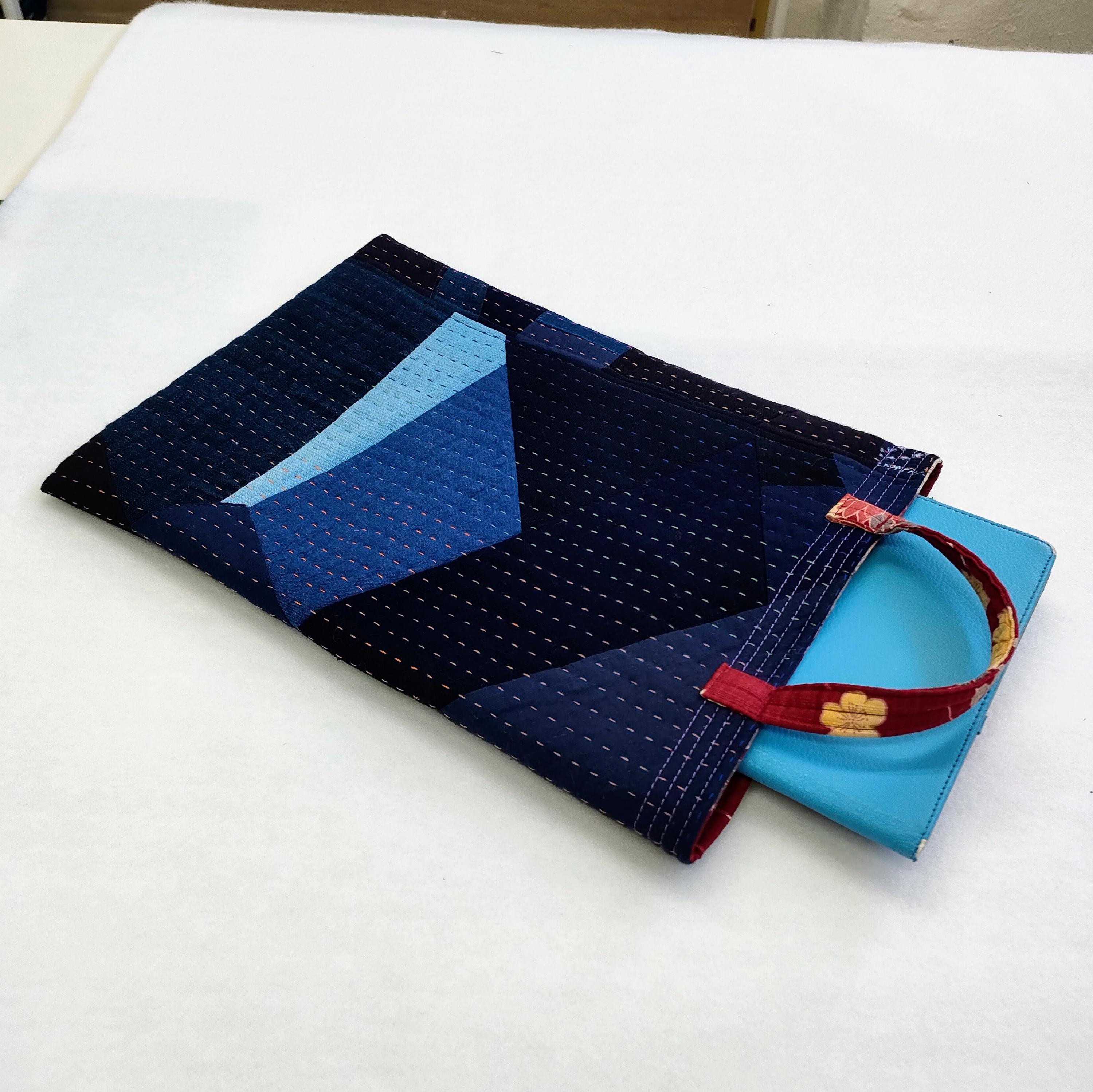 藍染　刺し子　パッチワークバッグ 藍染 刺し子 パッチワークバッグ 藍染襤褸(BORO)と刺し子のパッチ