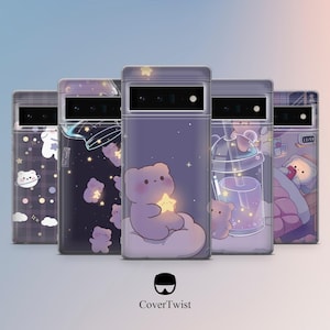 Lofi Teddy スマホケースカバー Google Pixel 10Pro XL、9Pro、9A、8A、7Pro、7A、6A Samsung S25、S24Fe、S23、A56、A15 iPhone17 Pro Max、16E