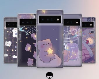 Lofi Teddy Phone Case Cover for Google Pixel 10Pro XL, 9Pro, 9A, 8A, 7Pro, 7A, 6A Samsung S25, S24Fe, S23, A56, A15 iPhone 17 Pro Max, 16E