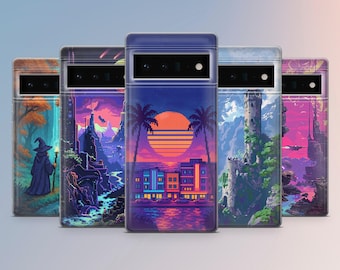 8-bit Art Phone Case Cover for Google Pixel 10Pro XL, 9Pro, 9A, 8A, 7Pro, 7A, 6A Samsung S25, S24Fe, S23, A56, A15 iPhone 17 Pro Max, 16E