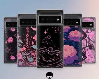 Capa protetora para celular Lofi rosa para Google Pixel 10Pro XL, 9Pro, 9A, 8A, 7Pro, 7, Samsung S25, S24Fe, S23, A56, A15 iPhone 17 Pro Max