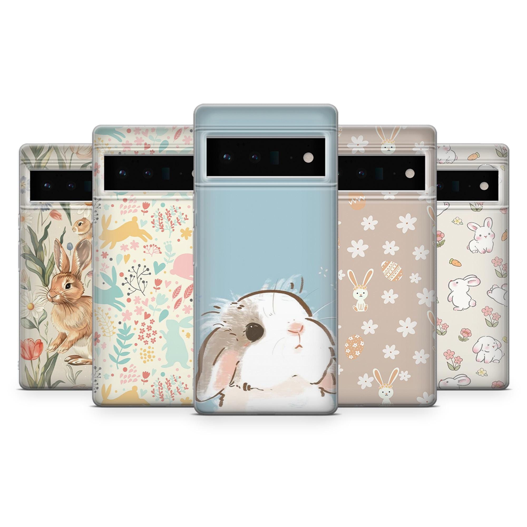 Bunny Easter Phone Case Cover for Google Pixel 10Pro XL, 9Pro, 9A, 8A, 7Pro, 7A, 6A Samsung S25, S24Fe, S23, A56, A15 iPhone 17 Pro Max, 16E