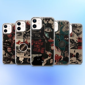 Punk Music Phone Case Gothic Cover for iPhone 17Pro, 16E, 15, 14, 13 Samsung S25, S24Fe, S23, A56, A15 Pixel 10Pro XL, 9A, 8A, 8Pro, 7A, 6A