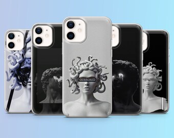 Greek Mythology Phone Case Medusa Cover for iPhone 17Pro, 16E, 15, 14, 13 Samsung S25, S24Fe, S23, A56, Pixel 10Pro XL, 9A, 8A, 8Pro, 7A, 6A