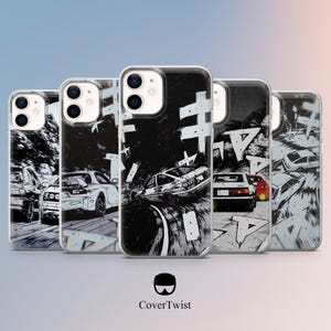 Mobilskal med racingbilar, Tokyo Drift JDM-fodral för iPhone 17Pro, 16E, 15, 14, 13 Samsung S25, S24Fe, S23, A56, A15 Pixel 10Pro XL, 9A, 8A
