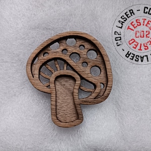 Fichier numérique - aimant pour réfrigérateur multicouche champignon - effet 3D - prêt pour le laser - fichiers SVG DXF PDF Ai pour Glowforge, laser Co2, Cricut