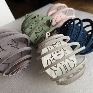 Bundle de sphères d'animaux de la ferme en spirale 3D - fichiers numériques découpés au laser SVG, AI, DXF - fichiers laser pour chambre d'enfant, décoration de chambre d'enfant 3D, décoration de Noël
