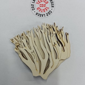 3D Clavaria Mushroom Laser Cut File: Multilayer SVG DXF PDF Ai (Digital File)