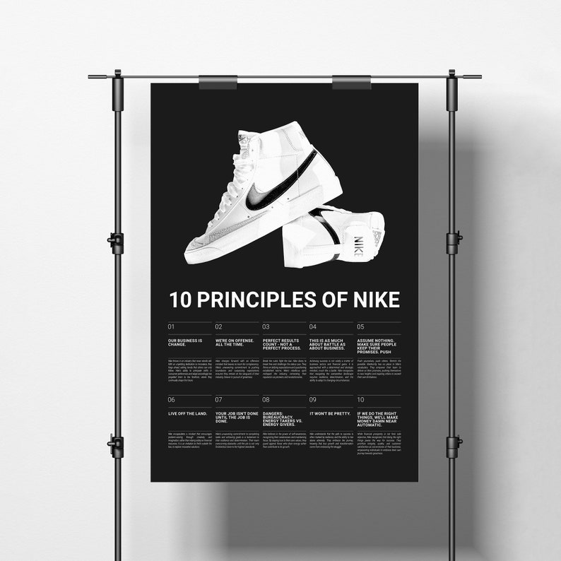 Principles of Nike Poster, Nike Air Movie, Hypebeast Sneaker Poster