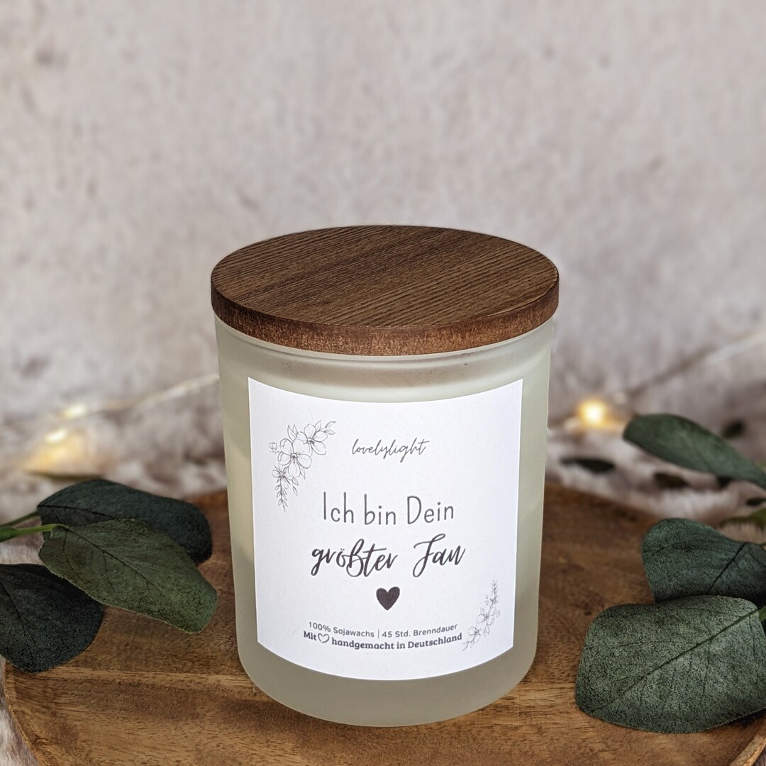 Kerze Mit Spruch / Freundschaft / Ich Bin Dein Größter Fan / Etsy