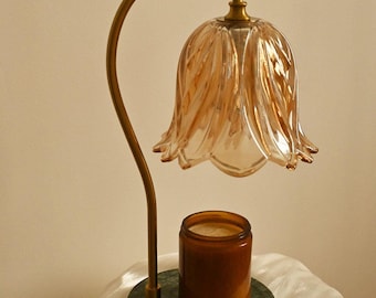 Flower Candle Warmer Lamp, Electric Melt Warmer Lamp, Aromatherapy Diffuser, Smokeless Wax Safety Candle Lamp, Housewarming Gift