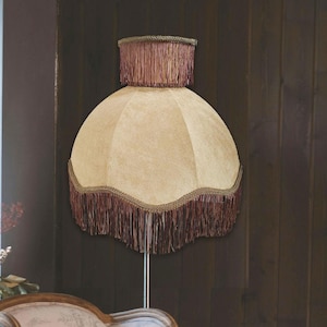 Handmade Lampshade With Tassles, Retro Home Decor Fringe Lampshade For Floor / Table Lighting, Ceiling Pendant Lampshade, Gift For Her