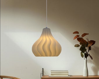 3D Printed Pendant Lamp, Handmade Hanging lamp, Nordic Ceiling Lamp, Natural Home Decor