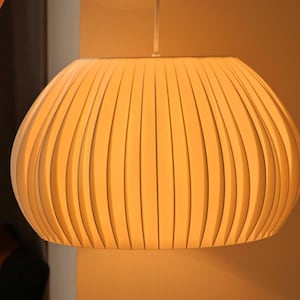 Lampada a sospensione moderna, paralume stampato in 3D L40cm, lampadario elegante, regalo per la famiglia