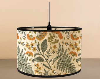 Green Garden Home Decor Lamp Shades, 30cm Vintage Lampshade For Retro Interior Design, UV Printed Lampshades