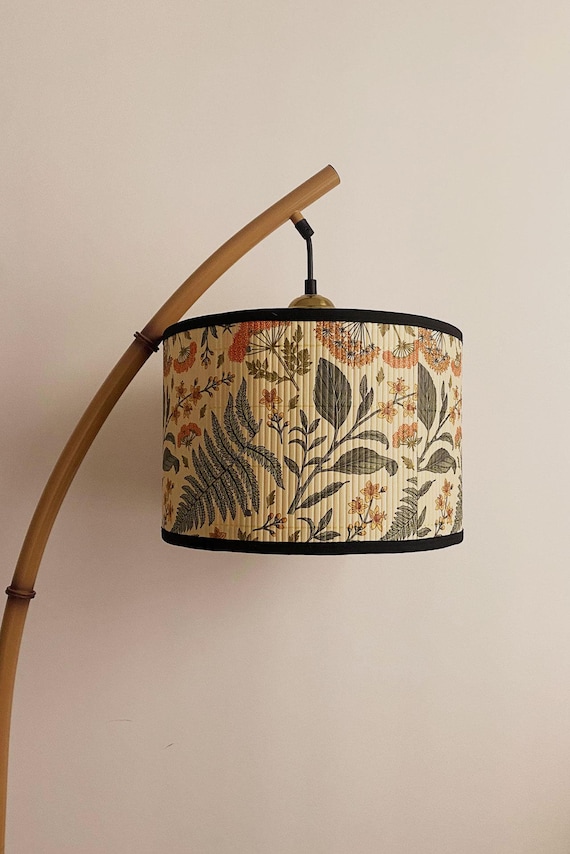 Green Garden Home Decor Lamp Shades, 30cm Vintage Lampshade For Retro Interior Design, UV Printed Lampshades, Drum Lamp, Table Lamp
