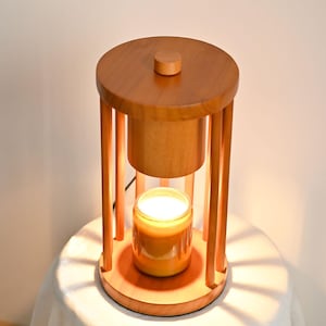 Holz Kerzenwärmer Lampe, elektrischer Wachswärmer, flammenlose Kerzenduftlichter, Geschenk für sie, Weihnachtsgeschenk, Inneneinrichtung