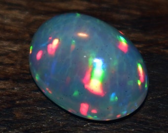 1.90 Cts Opale éthiopienne naturelle Cabochon AAA Grade 10 x 7 MM Qualité supérieure Welo Opal Cabs Grande taille Opale blanche Bijoux Opale de feu Pierre en vrac