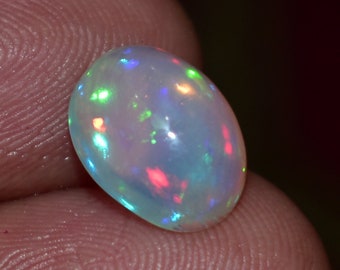 2.60 Cts Natural Ethiopian Opal Cabochon AAA Grade 11 x 9 MM Top Quality Welo Opal Cabs Large Size White Opal Jewelry Fire Opal Loose Stone