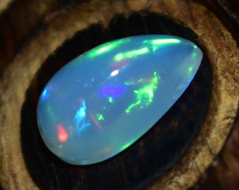 1.45 Cts Natural Ethiopian Opal Cabochon AAA Grade 11 x 6 MM Top Quality Welo Opal Cabs Large Size White Opal Jewelry Fire Opal Loose Stone