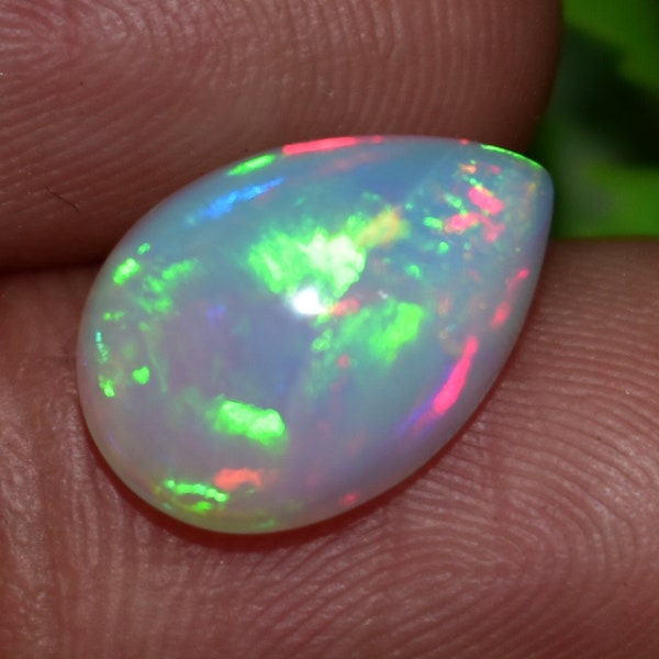 2.50 Cts Natural Ethiopian Opal Cabochon AAA Grade 12 x 8 MM Top Quality Welo Opal Cabs Large Size White Opal Jewelry Fire Opal Loose Stone