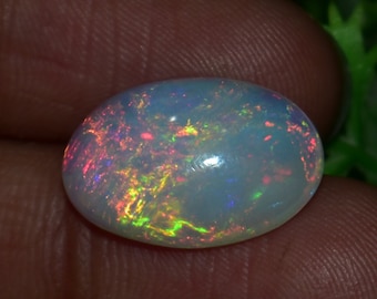 5.00 Cts Natural Ethiopian Opal Cabochon AAA Grade 17X11 MM Top Quality Welo Opal Cabs Large Size White Opal Jewelry Fire Opal Loose Stone