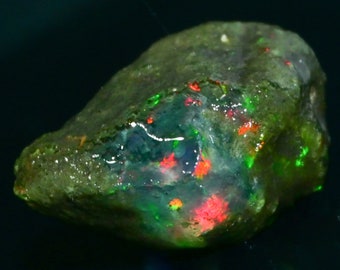 43.45 Cts Natural Ethiopian Opal Rough Size 31 x 21 MM Top Quality Free Form Welo Opal Size White Opal Welo Fire Jewelry Opal Raw Stone