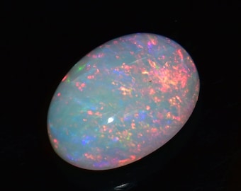 5.05 Cts Natural Ethiopian Opal Cabochon AAA Grade 15 x 11 MM Top Quality Welo Opal Cabs Large Size White Opal Jewelry Fire Opal Loose Stone