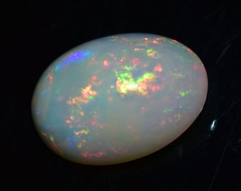 5.35 Cts Natural Ethiopian Opal Cabochon AAA Grade 15X10 MM Top Quality Welo Opal Cabs Large Size White Opal Jewelry Fire Opal Loose Stone