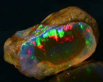 69.00 Cts Natural Ethiopian Opal Rough Size 36 x 26 MM Top Quality Free Form Welo Opal Size White Opal Welo Fire Jewelry Opal Raw Stone