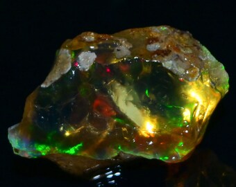 29.00 Cts Natural Ethiopian Opal Rough Size 29 x 20 MM Top Quality Free Form Welo Opal Size White Opal Welo Fire Jewelry Opal Raw Stone