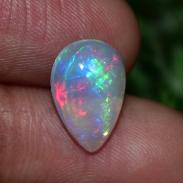 2.05 Cts Natural Ethiopian Opal Cabochon AAA Grade 12 x 8 MM Top Quality Welo Opal Cabs Large Size White Opal Jewelry Fire Opal Loose Stone