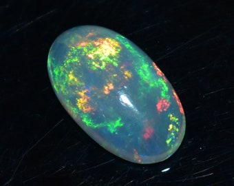 4.60 Cts Natural Ethiopian Opal Cabochon AAA Grade 17X10 MM Top Quality Welo Opal Cabs Large Size White Opal Jewelry Fire Opal Loose Stone