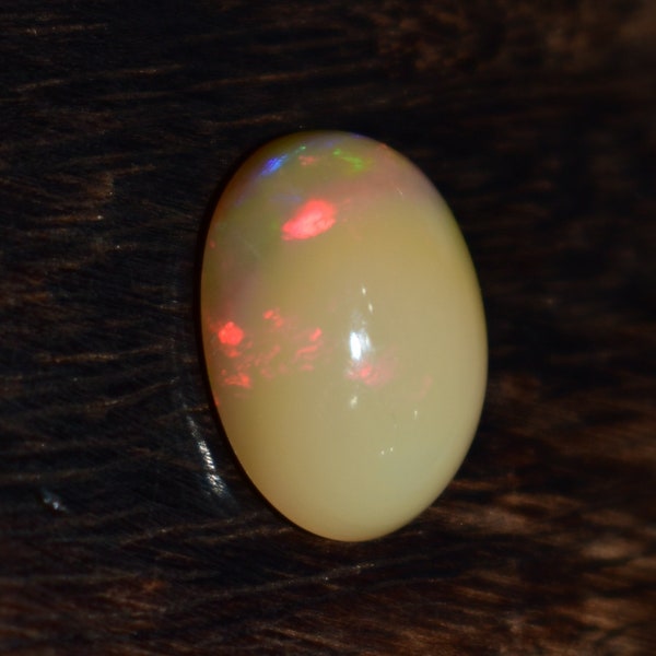 2.40 Cts Natural Ethiopian Opal Cabochon AAA Grade 12X8 MM Top Quality Welo Opal Cabs Large Size White Opal Jewelry Fire Opal Loose Stone