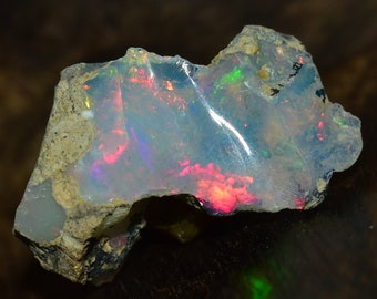 Natural Ethiopian Welo Opal Rough Lot – 5 Pieces, AAA Grade, Raw Multicolor, AGL Certified