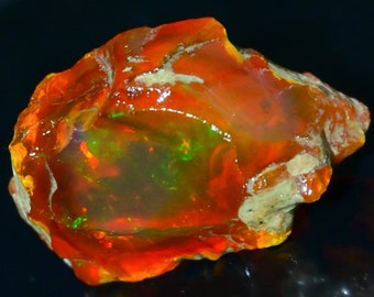 142.25 Cts Natural Ethiopian Opal Rough Size 42 x 29 MM Top Quality Free Form Welo Opal Size White Opal Welo Fire Jewelry Opal Raw Stone