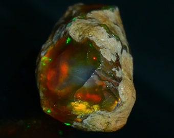 117.40 Cts Natural Ethiopian Opal Rough Size 36 x 24 MM Top Quality Free Form Welo Opal Size White Opal Welo Fire Jewelry Opal Raw Stone