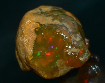 76.00 Cts Natural Ethiopian Opal Rough Size 29X28 MM Top Quality Free Form Welo Opal Size White Opal Welo Fire Jewelry Opal Raw Stone