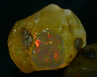 133.00 Cts Opale éthiopienne naturelle Taille brute 37 x 30 MM Qualité supérieure Forme libre Welo Opal Taille Opale blanche Welo Fire Bijoux Opale Pierre brute