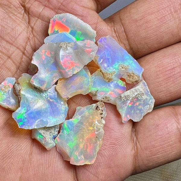 Dry Opal Raw AAA Grade Large Size Ethiopian Welo Opal Rough Suitable For Cutting And Jewelry White Opal Rough Lot Fire Opal Crystal Gemstone
