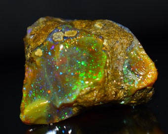 39.50 Cts Natural Ethiopian Opal Rough Size 26 x 18 MM Top Quality Free Form Welo Opal Size White Opal Welo Fire Jewelry Opal Raw Stone