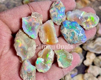 Opale de super qualité brute de grande taille de qualité AAA, opale Welo éthiopienne brute, adaptée à la coupe et aux bijoux, opale sèche, lot brut, cristal d'opale de feu