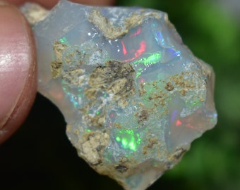 22.00 Cts Cut Grade Ethiopian Opal Rough AAA Quality 26 x 18 MM Top Quality Free Form Welo Opal Raw White Opal Jewelry Welo Opal Raw Stone