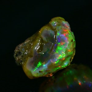 25.00 Cts Natural Ethiopian Opal Rough Size 20X14 MM Top Quality Free Form Welo Opal Size White Opal Welo Fire Jewelry Opal Raw Stone Bild 5