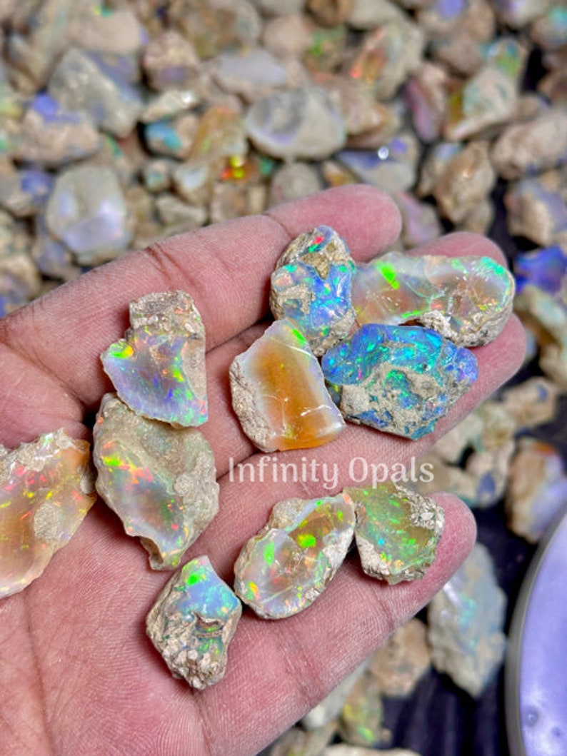 Super Quality Opal Rough Large Size AAA Grade Ethiopian Welo Opal Raw Suitable For Cutting And Jewelry Dry Opal Rough Lot Fire Opal Crystal image 5