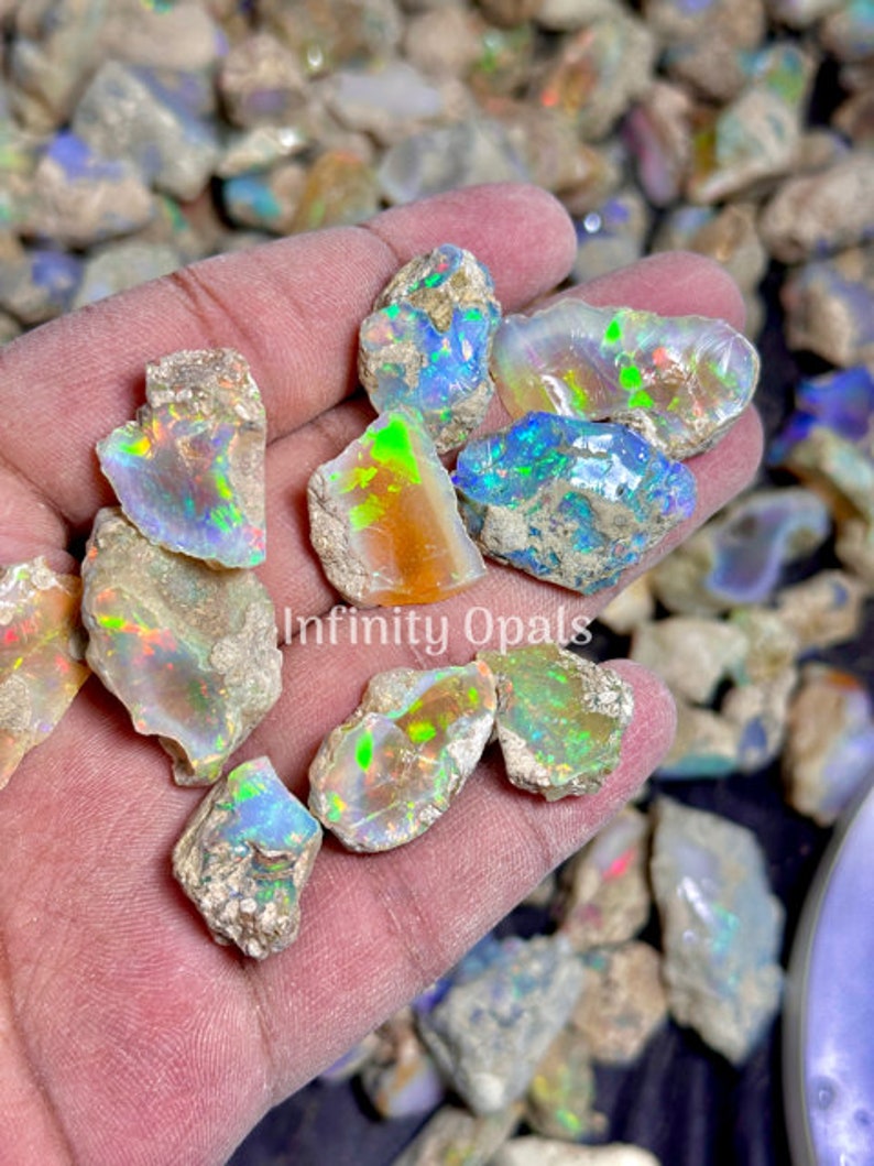 Super Quality Opal Rough Large Size AAA Grade Ethiopian Welo Opal Raw Suitable For Cutting And Jewelry Dry Opal Rough Lot Fire Opal Crystal image 3