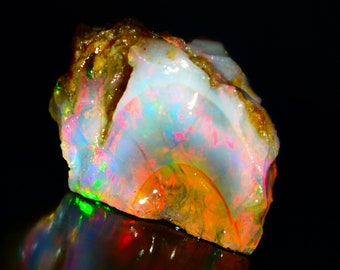 24.95 Cts Natural Ethiopian Opal Rough Size 23 x 17 MM Top Quality Free Form Welo Opal Size White Opal Welo Fire Jewelry Opal Raw Stone