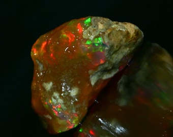27.00 Cts Opale éthiopienne naturelle Taille brute 28 x 17 MM Qualité supérieure Forme libre Welo Opal Taille Opale blanche Welo Fire Bijoux Opale Pierre brute