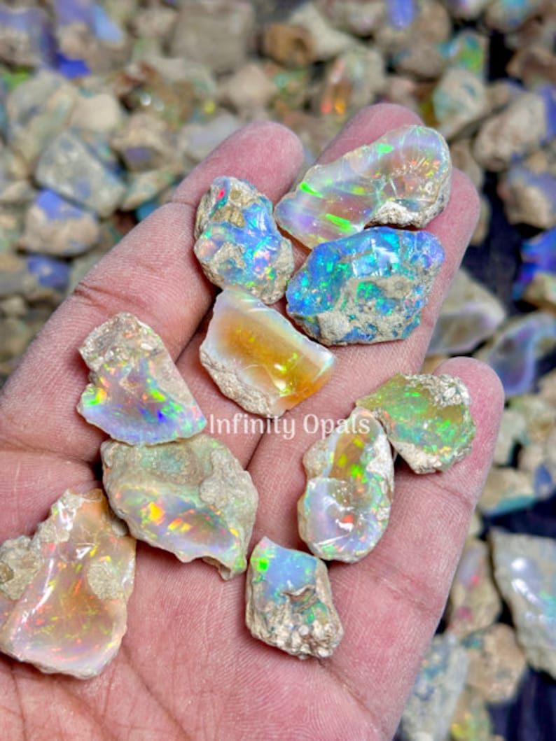 Super Quality Opal Rough Large Size AAA Grade Ethiopian Welo Opal Raw Suitable For Cutting And Jewelry Dry Opal Rough Lot Fire Opal Crystal image 2