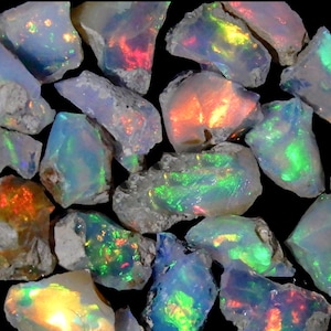 Cut Grade Opal Rough Lot 10 Pieces Lot Large Size Ethiopian Opal Raw Suitable For Cutting & Jewelry Dry Opal Raw Gemstone Fire Opal Crystal Bild 3